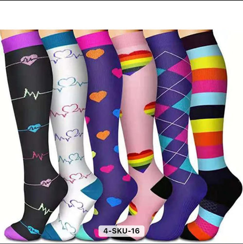 Compression Socks – 6 Pair Knee-High Support Socks | LOYALLUX
