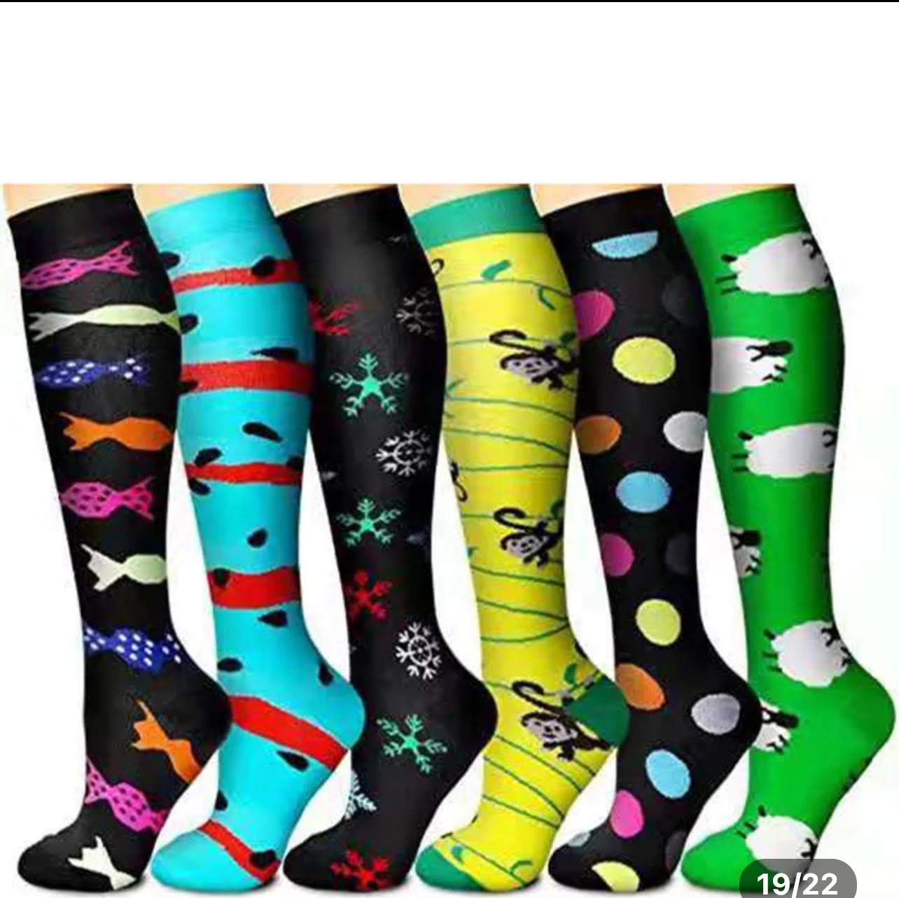 Compression Socks – 6 Pair Knee-High Support Socks | LOYALLUX