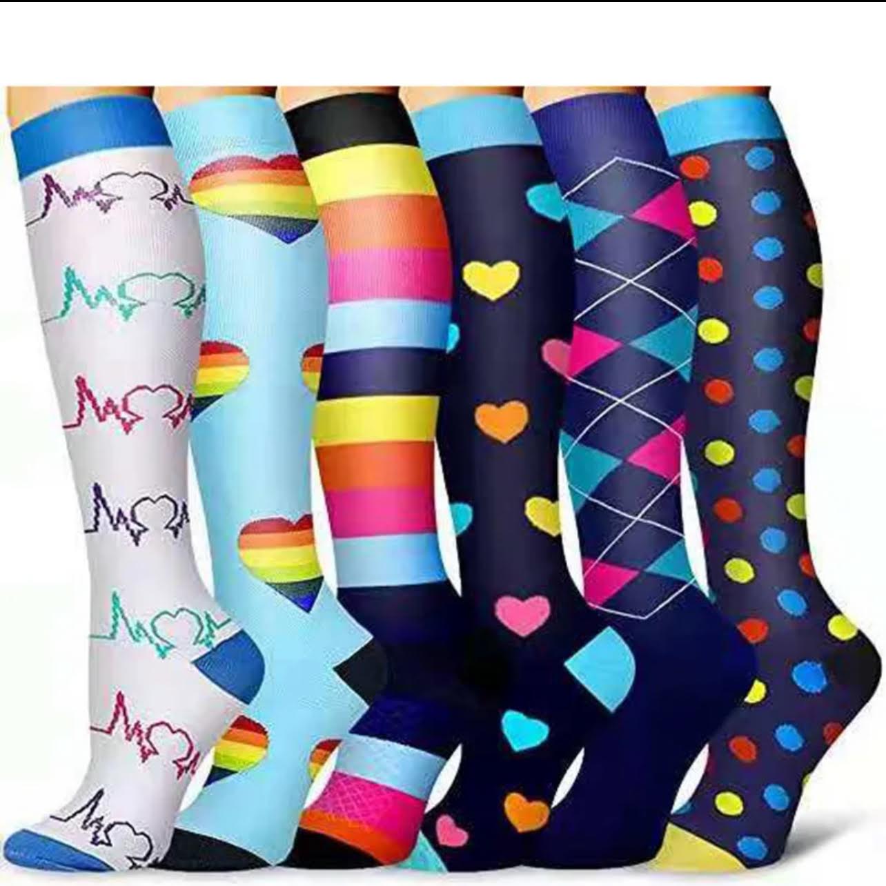 Compression Socks – 6 Pair Knee-High Support Socks | LOYALLUX