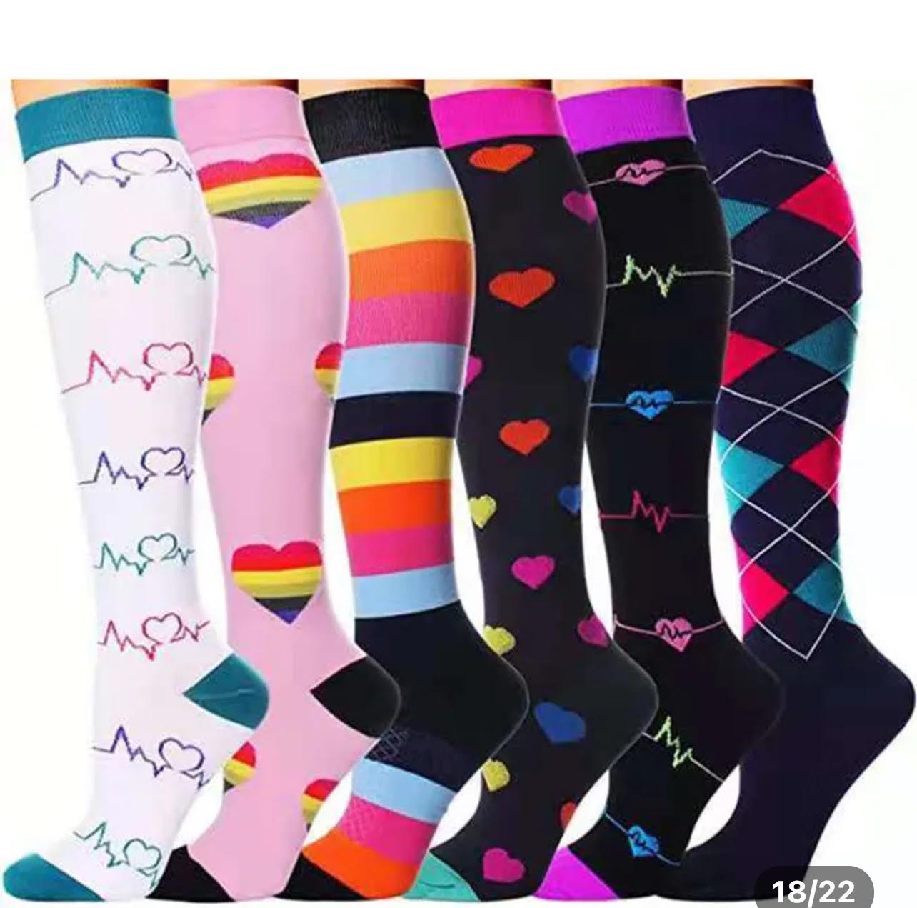 Compression Socks – 6 Pair Knee-High Support Socks | LOYALLUX