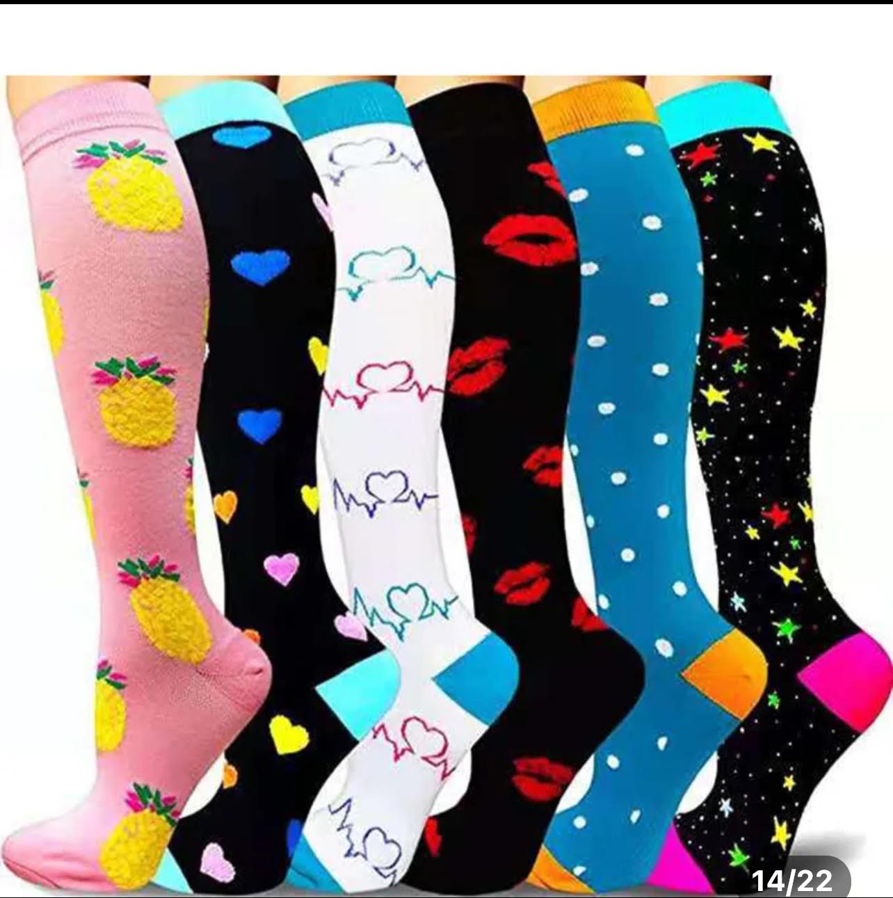 Compression Socks – 6 Pair Knee-High Support Socks | LOYALLUX