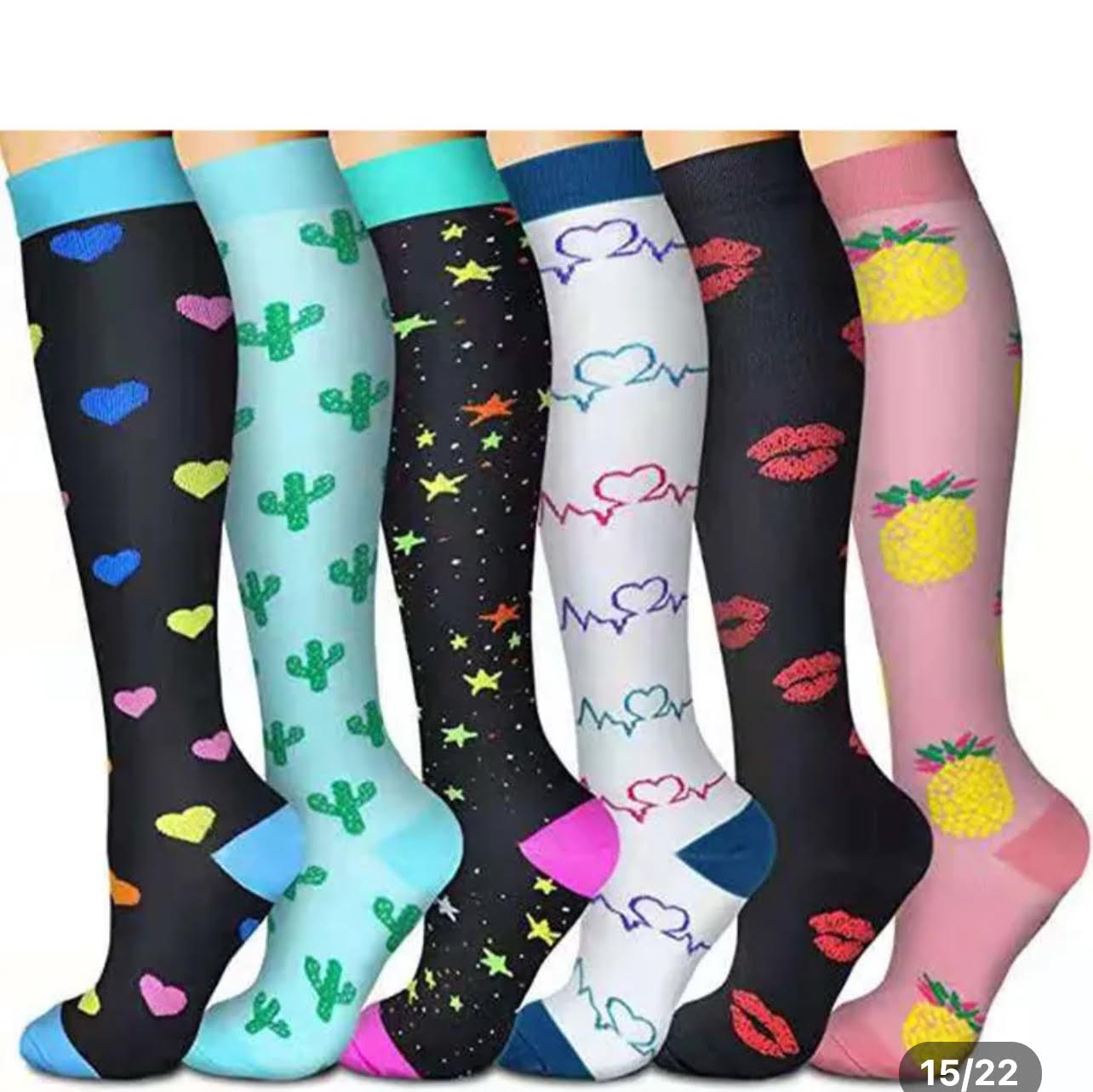 Compression Socks – 6 Pair Knee-High Support Socks | LOYALLUX