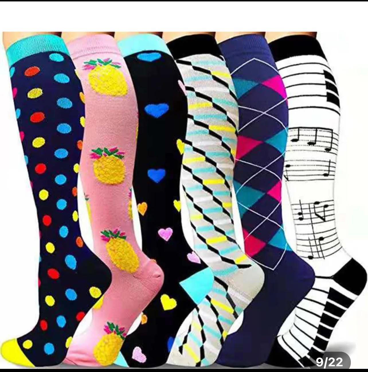 Compression Socks – 6 Pair Knee-High Support Socks | LOYALLUX