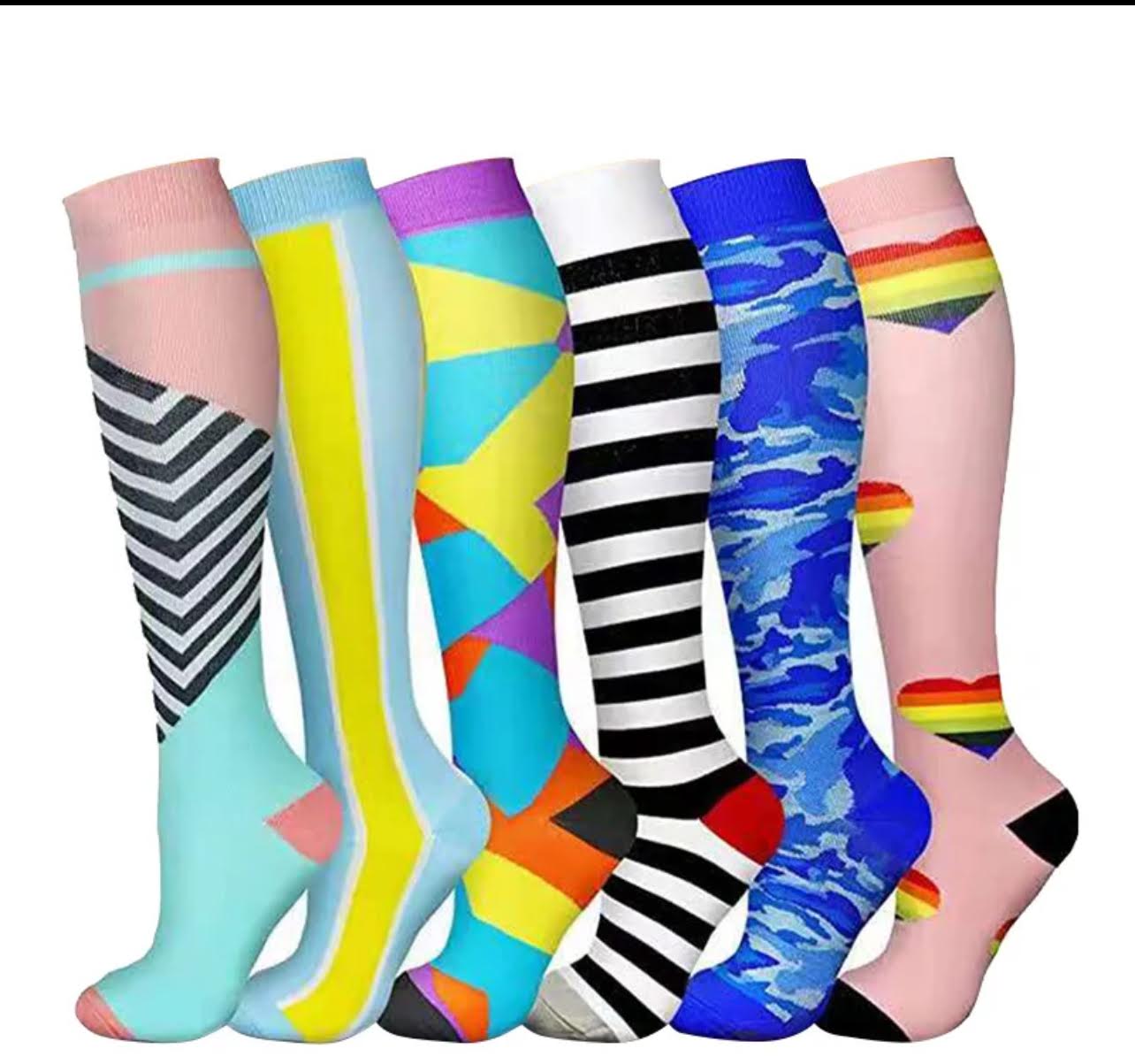 Compression Socks – 6 Pair Knee-High Support Socks | LOYALLUX