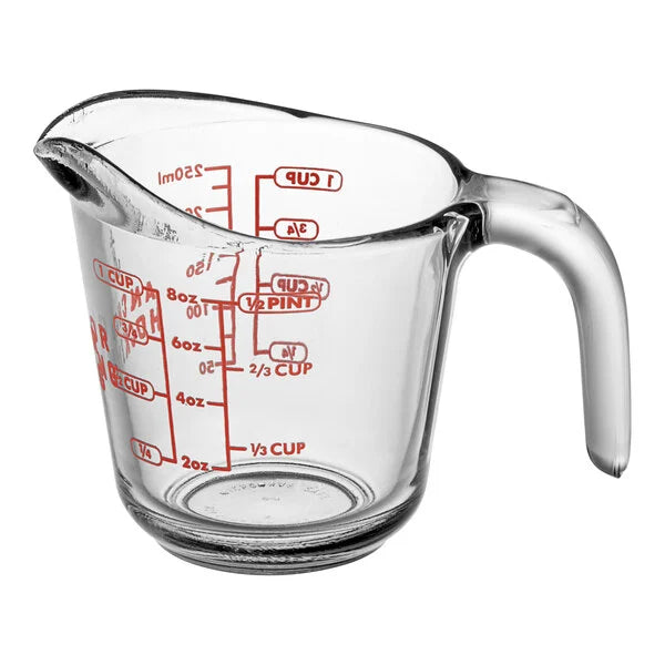 Side view of Anchor Hocking glass measuring cup