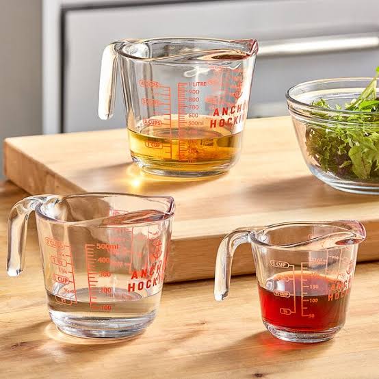 Anchor Hocking measuring cup used for cooking and baking 