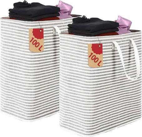 LOYALLUX Waterproof  Foldable Laundry Basket with Handles